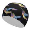 Hummingbird Tattoo Unisex Swim Cap for Long Hair Women Swimming Caps Men Adult Training Racing Bathing Hat view 1