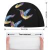 Hummingbird Tattoo Unisex Swim Cap for Long Hair Women Swimming Caps Men Adult Training Racing Bathing Hat view 2