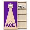 CornholeAce ACE PRO Purple Inverse Triangle Professional Cornhole Boards - No Bounce! 3/4" Baltic Birch Plywood, Handles, Regulation Size (4x2ft), Tournament Style, Made in USA view 1