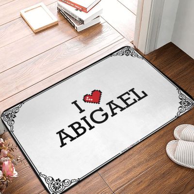 Entrance Mat Outdoor I Love Abigael Doormat Basement Decor Outdoor Layering Rugs Front Door (Color : Colour, Size : 40X60CM)