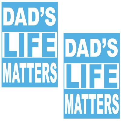 2 Pack - Dad's Life Matters | Decal Vinyl Sticker Graphics for Car Truck SUV Van Window Laptop Tumbler| 5.5" Width by 5.5" Height HOM0140.053 Light Blue