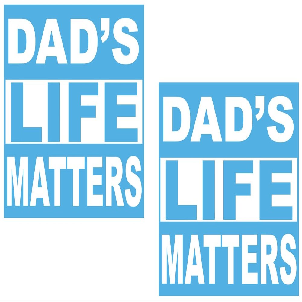 2 Pack - Dad's Life Matters | Decal Vinyl Sticker Graphics for Car Truck SUV Van Window Laptop Tumbler| 5.5" Width by 5.5" Height HOM0140.053 Light Blue