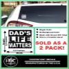 2 Pack - Dad's Life Matters | Decal Vinyl Sticker Graphics for Car Truck SUV Van Window Laptop Tumbler| 5.5" Width by 5.5" Height HOM0140.053 Light Blue view 2