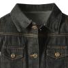 Toddler Kid Baby Boys Girls Denim Jacket Long Sleeve Button Down Jeans Coat Cowboy Overcoat (A-Black, 12-18 Months) view 4
