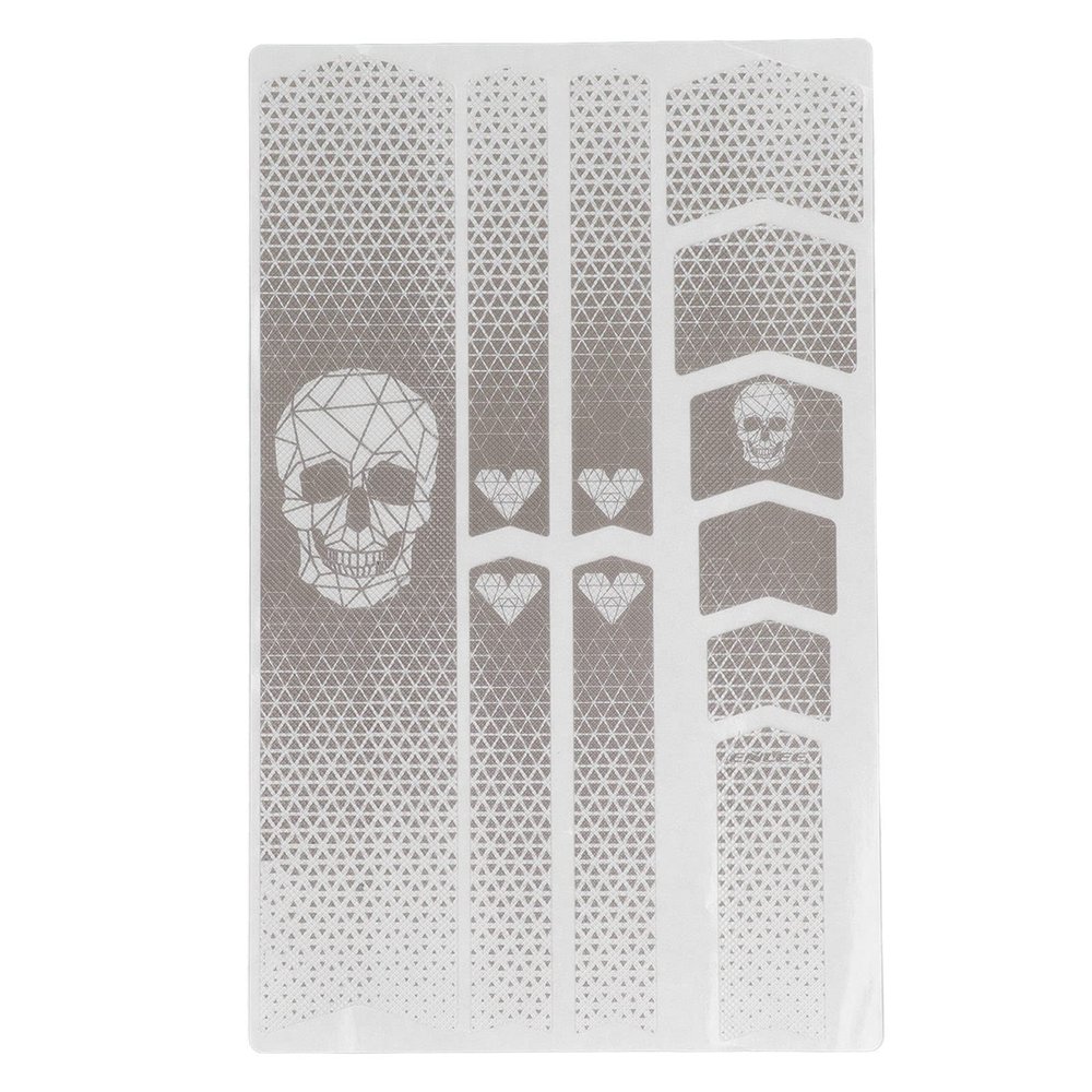 Aqur2020 Frame Protector Sticker, Frame Tape PVC Fade for Mountain Bikes for Top Tube for Downtube (Skull Head)