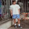 DIOTSR Mens Graphic Print Shorts Cool Mesh Basketball Shorts Casual Flat Front Shorts Summer Drawstring (Blue,Medium) view 3