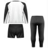 Sxiwei Kids Boys Beach Surfing Swimming Suit 3pcs UV Sun Protection Rash Guard Swimsuits White&Black 3-4 Years view 2