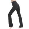 MC&LO Cotton Spandex High Rise Bootcut Flare Yoga Pants Legging(Regular Size/Plus Size) S-4XL (32" Inseam) Charcoal view 4