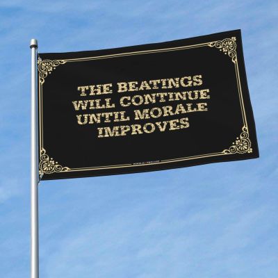 Flags For Room Girls The Beatings Will Continue Until Morale Improves Flag Funny Room Decor Door Decorations For Bedroom (Color : Colour, Size : 120X180CM)