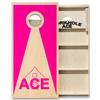 CornholeAce ACE PRO Pink Inverse Triangle Professional Cornhole Boards - No Bounce! 3/4" Baltic Birch Plywood, Handles, Regulation Size (4x2ft), Tournament Style, Made in USA view 1