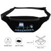 Argentine Football Heartbeat Fanny Pack Fashion Belt Bag Adjustable Waist Bag for Hiking Running Travel view 2