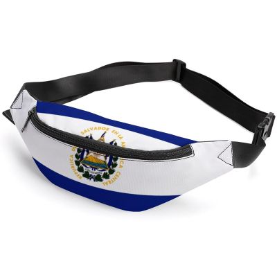 El Salvador Flag Fanny Pack Fashion Belt Bag Adjustable Waist Bag for Hiking Running Travel