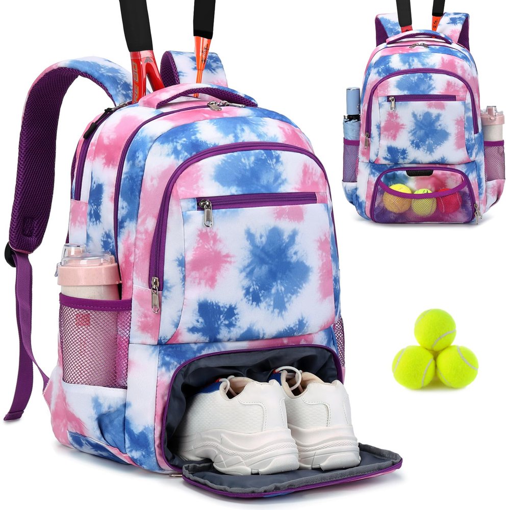 ACESAK Tennis Backpack Tennis Bag for Women Men - Tennis Bag Holds 2 Rackets, Badminton Squash, Pickleball Paddles Balls