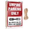 CakJuice Office Sign for Door Wood Umpire Parking Only Wooden Sign Outdoor Fall Decorations Wood Hanging Sign Plaque (Size : 15X28CM) view 1