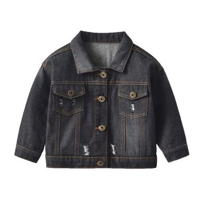Toddler Kid Baby Boys Girls Denim Jacket Long Sleeve Button Down Jeans Coat Cowboy Overcoat Basic (D-A, 12-18 Months)