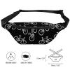 Bike Pattern Fanny Pack Fashion Belt Bag Adjustable Waist Bag for Hiking Running Travel view 2