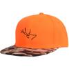 EDTREK Performance Outdoorsman Snapback Truck Hat with Flat Brim - Unique Animal Embroidery (Blaze Orange - Woodsman Camo) view 1