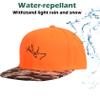 EDTREK Performance Outdoorsman Snapback Truck Hat with Flat Brim - Unique Animal Embroidery (Blaze Orange - Woodsman Camo) view 4