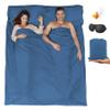 BREENHILL Double Sleeping Bag Liner,Camping Sheets & Travel Sheet, Hostels & Traveling Adult Sleep Sack for Backpacking, Hotels Lightweight Single & Double Camping Sleeping Bag Liners Blue