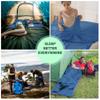 BREENHILL Double Sleeping Bag Liner,Camping Sheets & Travel Sheet, Hostels & Traveling Adult Sleep Sack for Backpacking, Hotels Lightweight Single & Double Camping Sleeping Bag Liners Blue view 3