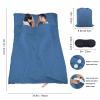 BREENHILL Double Sleeping Bag Liner,Camping Sheets & Travel Sheet, Hostels & Traveling Adult Sleep Sack for Backpacking, Hotels Lightweight Single & Double Camping Sleeping Bag Liners Blue view 4