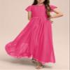 HOSIKA Girls Lace Flower Girl Dresses Maxi Junior Bridesmaid Dress for Wedding Party for Kids 6-12 Years view 2