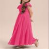 HOSIKA Girls Lace Flower Girl Dresses Maxi Junior Bridesmaid Dress for Wedding Party for Kids 6-12 Years view 3
