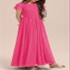 HOSIKA Girls Lace Flower Girl Dresses Maxi Junior Bridesmaid Dress for Wedding Party for Kids 6-12 Years view 4