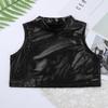 Alvivi Kids Girls Glittery Sequin Halter Neck Bra Top Ballet Dance Performance Costume Crop Tops Black D 12 Years view 3