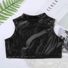 Alvivi Kids Girls Glittery Sequin Halter Neck Bra Top Ballet Dance Performance Costume Crop Tops Black D 12 Years view 4
