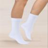 COTTON DAY Women's Soft Combed Cotton Dress Socks Seamless Toe (White 9-11) view 2