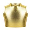 Alvivi Kids Girls Glittery Sequin Halter Neck Bra Top Ballet Dance Performance Costume Crop Tops Gold D 12 Years view 1