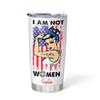 Hyturtle Personalized Firefighter Gifts - I'm Not A Women Custom Name Stainless Steel Tumblers 20oz With Lid - Gifts For Firemen Fire Department Birthday Christmas view 1