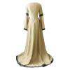 Women Renaissance Dess Victorian Ball Gown Gothic Vintage Medieval Irish Dress Halloween Cosplay Pirate Maxi Dress Yellow view 4