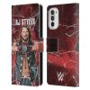 Head Case Designs Officially Licensed WWE Shattered Glass Aj Styles Leather Book Wallet Case Cover Compatible with Motorola Moto G52 view 1
