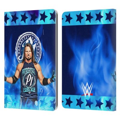 Head Case Designs Officially Licensed WWE Portrait Aj Styles Leather Wallet Case Compatible with Kindle Paperwhite 1/2 / 3