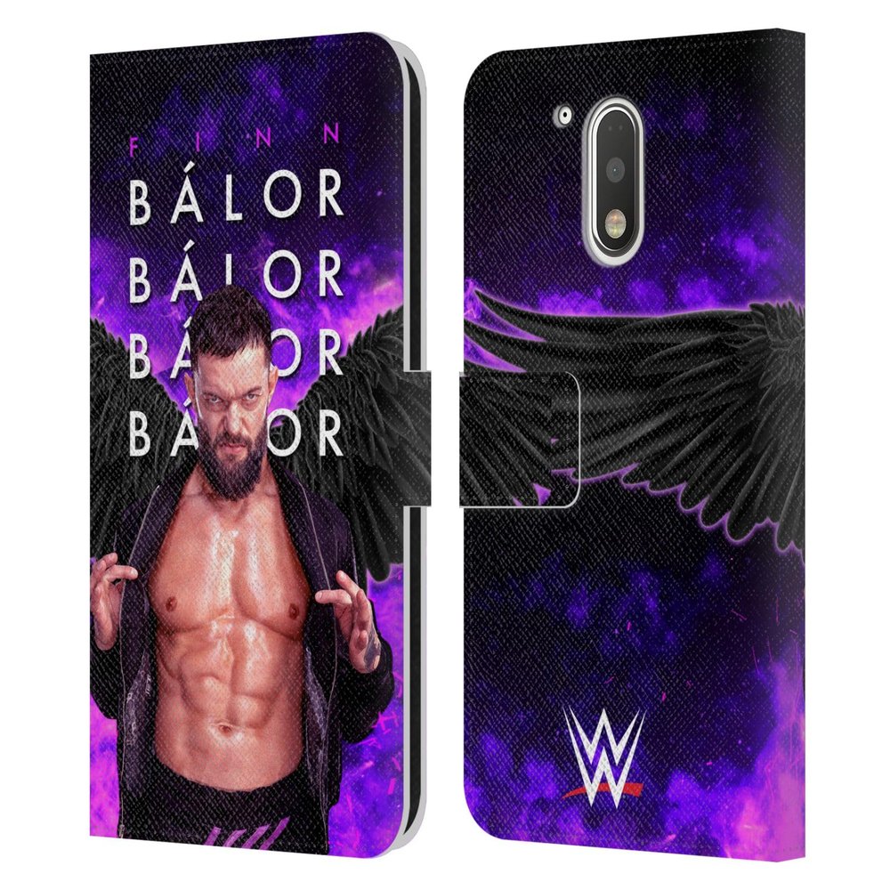 Head Case Designs Officially Licensed WWE Graphics Finn Balor Leather Book Wallet Case Cover Compatible with Motorola Moto G41