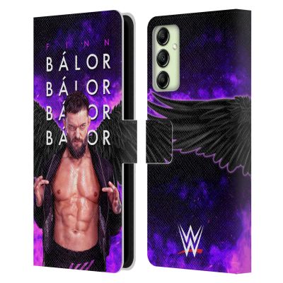 Head Case Designs Officially Licensed WWE Graphics Finn Balor Leather Wallet Case Compatible with Samsung Galaxy A14 5G