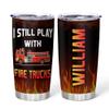 Hyturtle Personalized Firefighter Gifts For Men - Firefighter Printed Custom Name Stainless Steel Tumblers 20oz With Lid - Gift For Firemen Fire Department Dad Men Graduation Birthday Christmas view 1