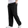 Orders Placed by Me Slim Fit Dress Pants for Men Mens Pants Casual Cotton Solid Straight Hidden Expandable Waist Loose Trousers Fashion Outdoor Sport Sweatpants Black 5X view 1