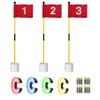 KINGTOP Mini Golf Flagstick with RGB Hole Light, Practice Putting Green Flags for Yard, Golf Pin Flag Hole Cup Set, Light Up Night Golf Party view 1