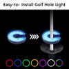 KINGTOP Mini Golf Flagstick with RGB Hole Light, Practice Putting Green Flags for Yard, Golf Pin Flag Hole Cup Set, Light Up Night Golf Party view 2