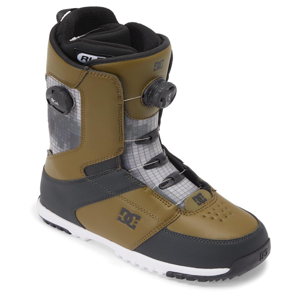 DC Shoes Men's Control BOA Snowboard Boots - Micro-Adjustable Stable Snowboarding Boot with Lightweight Multi-Layer Liner & Molded Insole - Olive/Military, 8