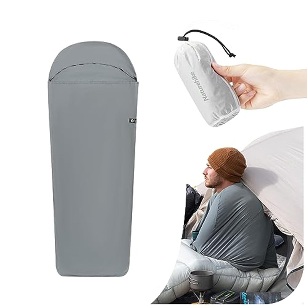 Naturehike Sleeping Bag Liner Ultra-Light 4.51oz - Adult Sleep Sack & Travel Sleep Sack Travel Sheets & Camping Sheet for Backpacking, Hotel, Hostels, Comfy & Easy Care, Full-Length (Zhiyuan Blue)