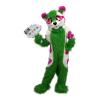 Green Fox Terrier Dog Cartoon Mascot Costume For Adult Party view 2