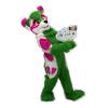 Green Fox Terrier Dog Cartoon Mascot Costume For Adult Party view 3