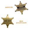 2Pcs Sheriff Badge,Metal Sheriff Badge for Kids Party Costume Play Props Favors Supplies,cowboy party decoration badge,Sheriff Badge for Kids and Adult,School Carnival Prizes,Party Bag Gift Fillers view 3