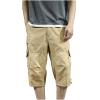 Orders Placed by Me Pants for Men Mens Athletic Pants Casual Stylish Cotton Solid Multi Pockets Cargo Shorts Big and Tall Utility Tooling Shorts Khaki 5X view 1