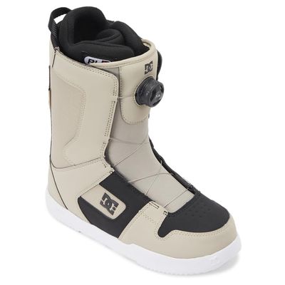 DC Men's Phase BOA Adjustable Durable Lace-Up Snowboard Boot - Liner w/EVA Memory Foam & Fleece Lining, Moisture-Wicking Insole, Camel/Black, 9.5