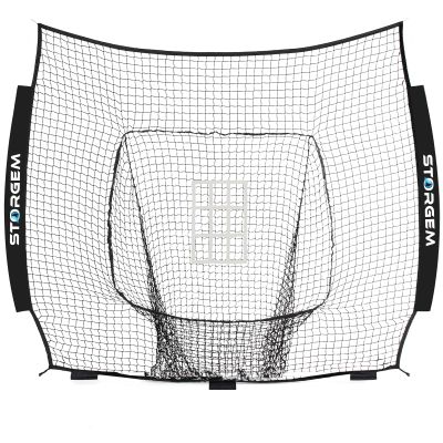 Storgem Replacement Net for Baseball, 7-Strand Knotless Polyester Net, Fits 7x7ft Size Baseball Bow Style Frames (Black PRO)